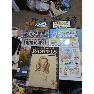 Vintage Lot‎ Of 7 Magazine Books How To Draw Walter T. Foster Pastels Cartoons